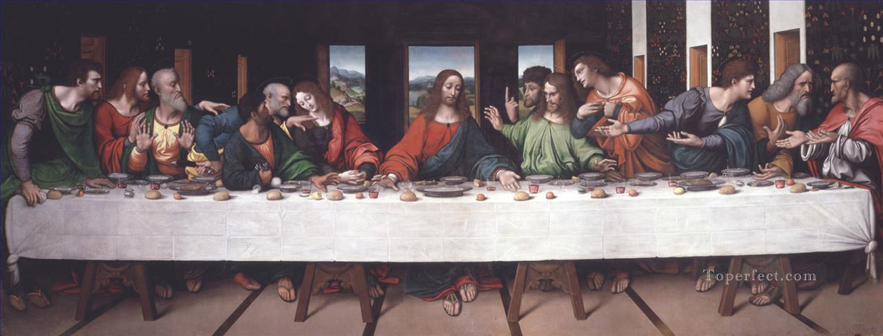 letzte Abendmahl kopieren Leonardo da Vinci Giampietrino Religiosen Christentum Ölgemälde
